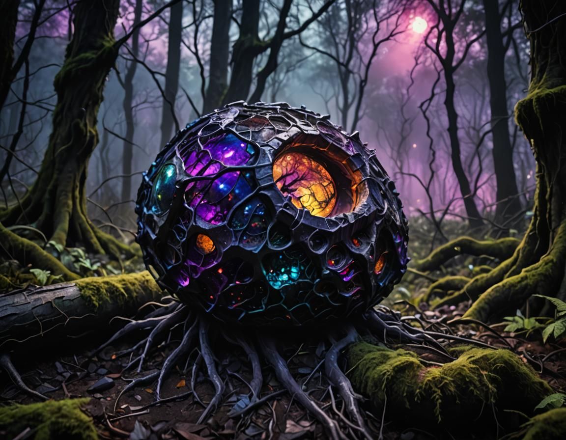 Eerie Cosmic Entity in Unearthly Colors