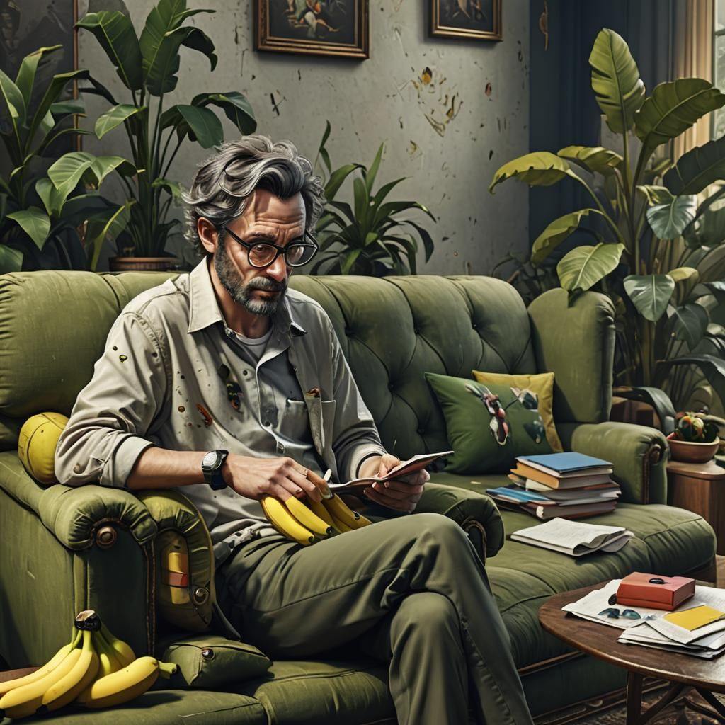 Worried Banana and Depressed Olive: Fantasy Concept Art