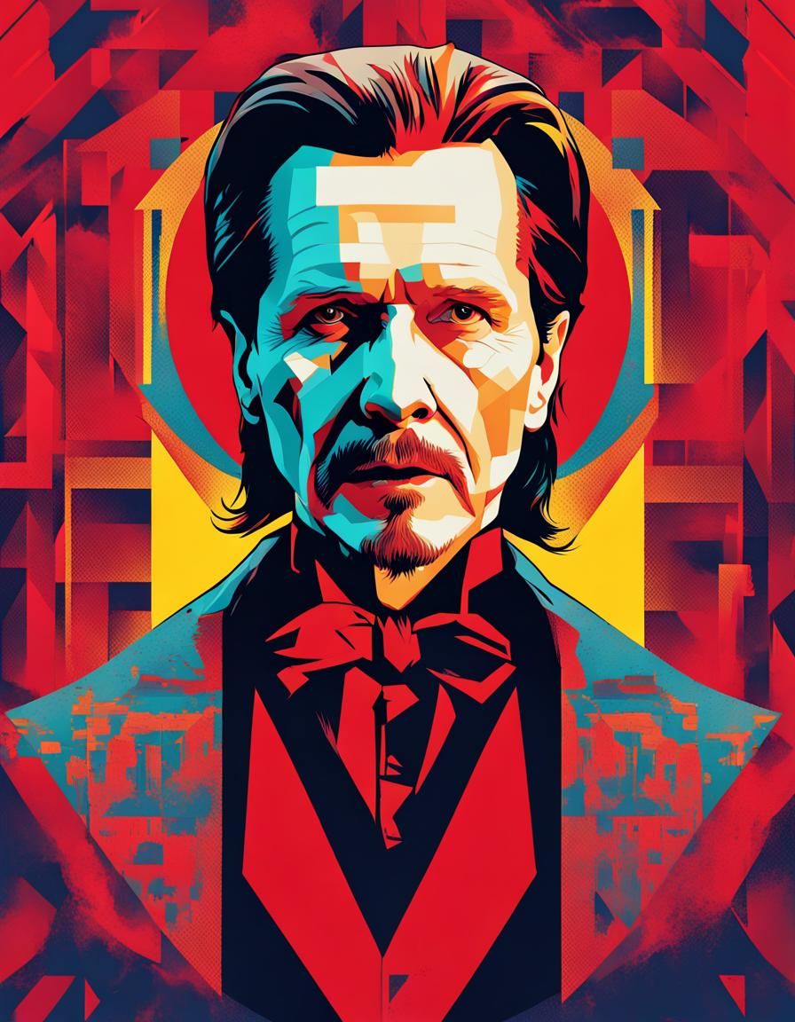 Gary Oldman as Dracula: 90s Pop Art Poster