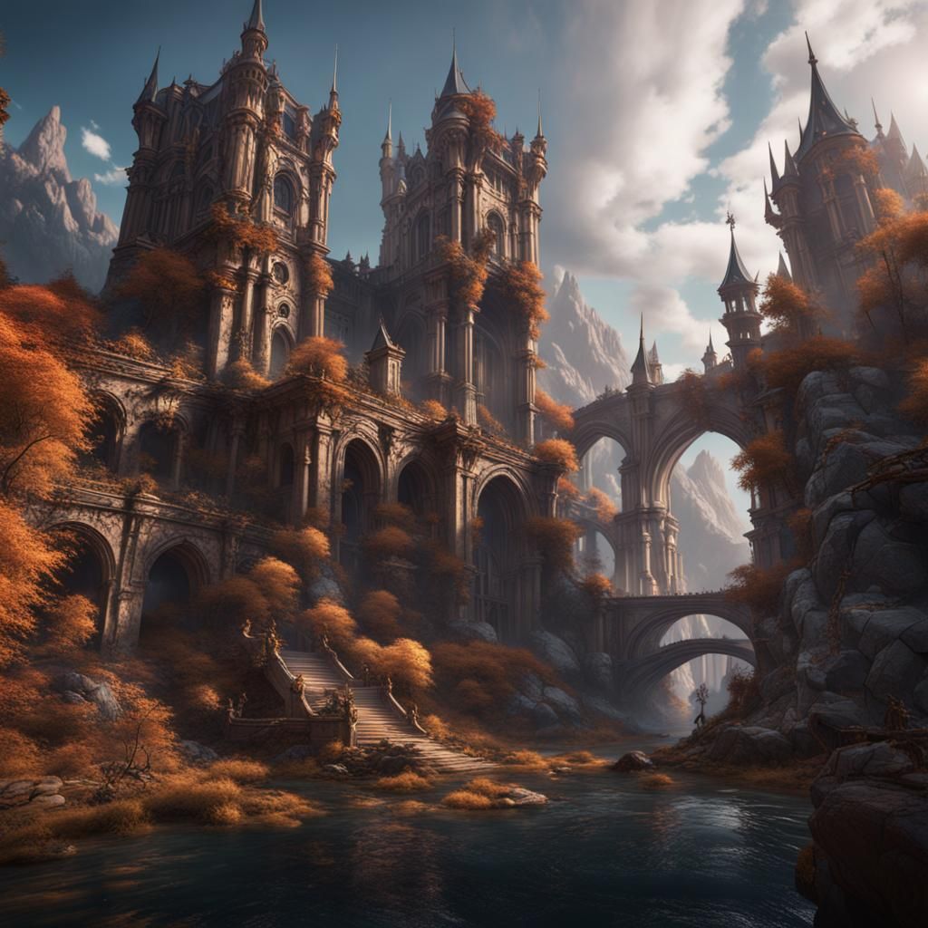 Fantastical Castle Concept Art in Deep Color