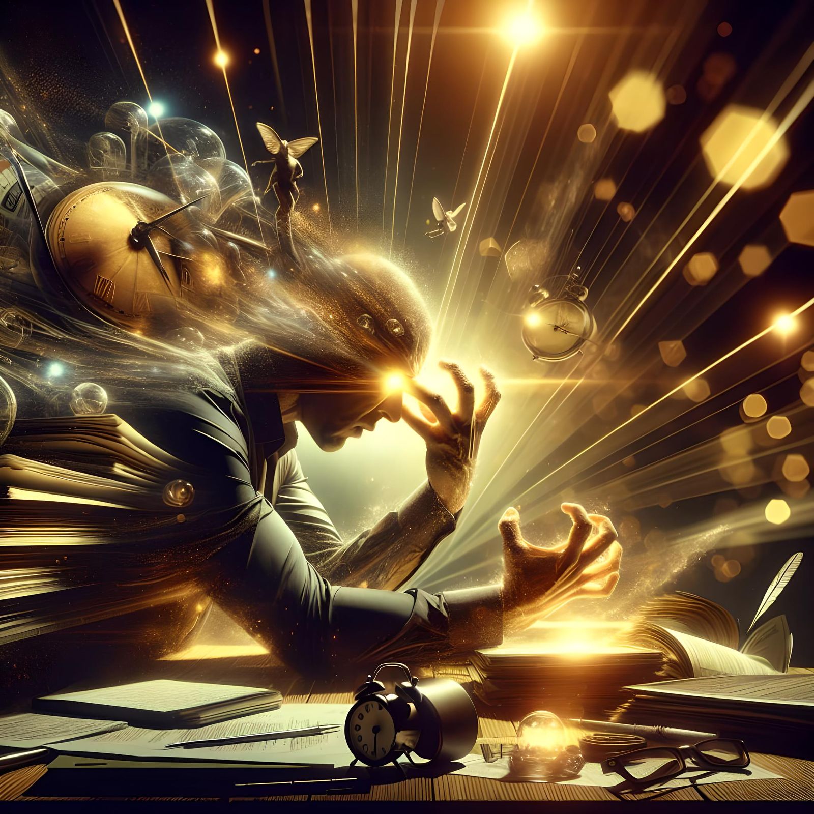 Person in Deep Thought Expressing Mental Struggle