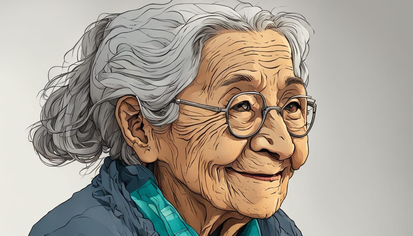 Luminous Old Lady Portrait