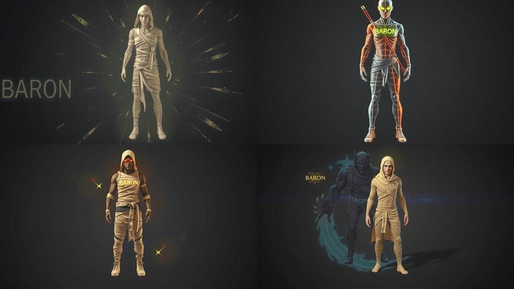 Neon Mummy Transformation in 3D Anime Art