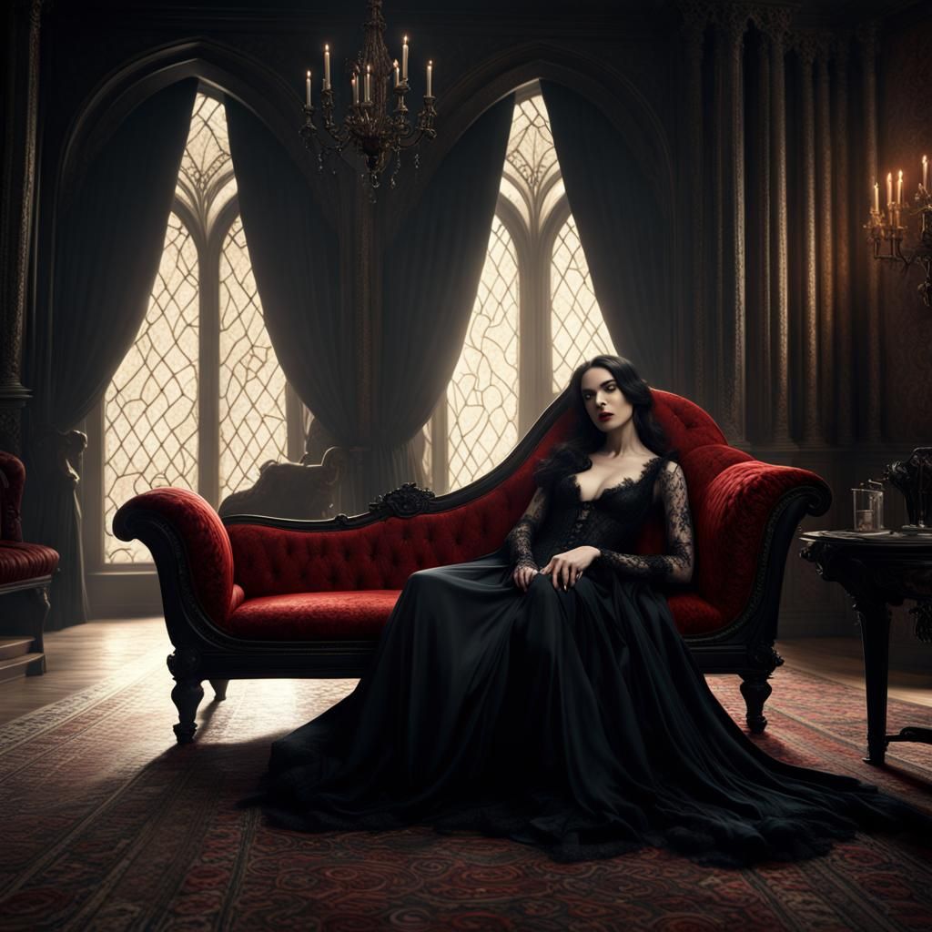 Monica Bellucci as Vampire in Dark Fantasy Art