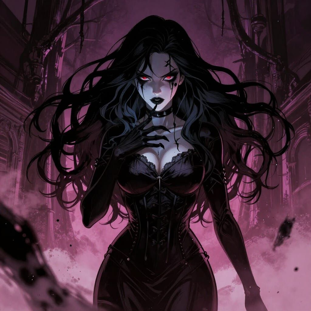 Sinister Gothic Woman Portrait