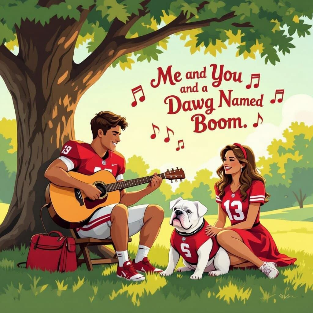 Georgia Bulldog Player Sings to Cheerleader Under Tree