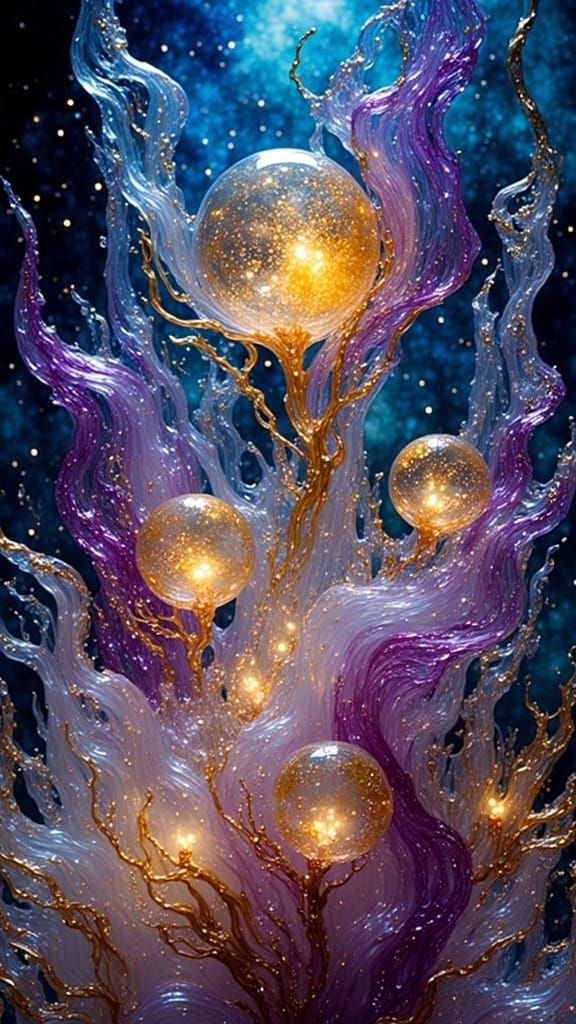 <lora:Stained Glass Flux:1.0> The glass sculpture displayed, intricately designed, captivates with its detailed mimicry ...