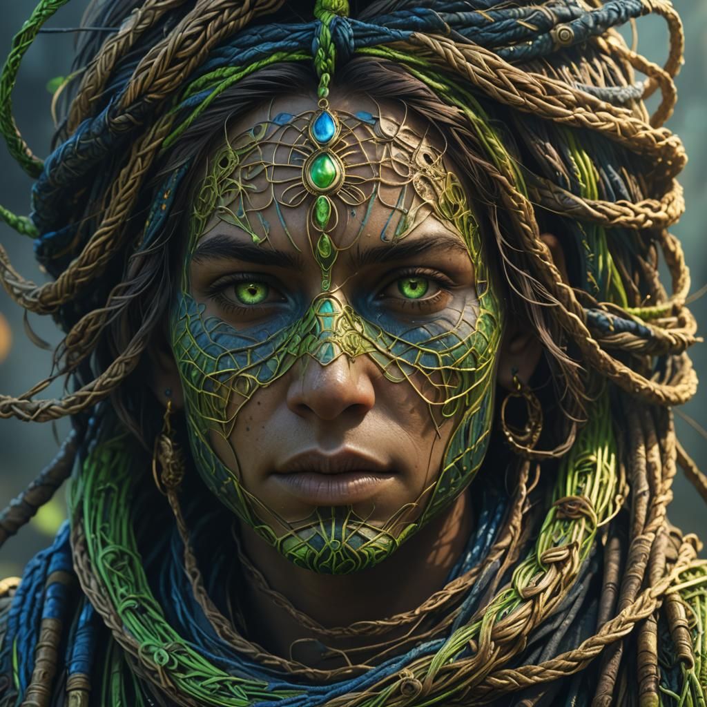 Intricate String and Rope Character Concept Art