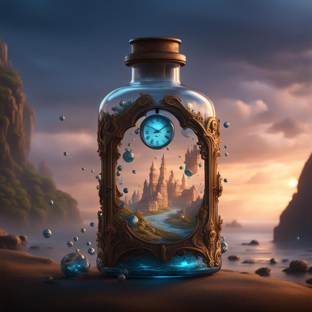 Time in a Bottle: Detailed Matte Painting