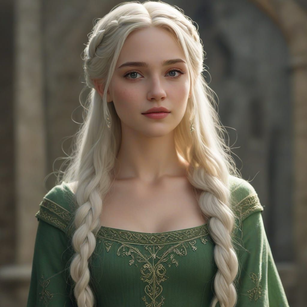 Ethereal Elf Princess in a Medieval Realm