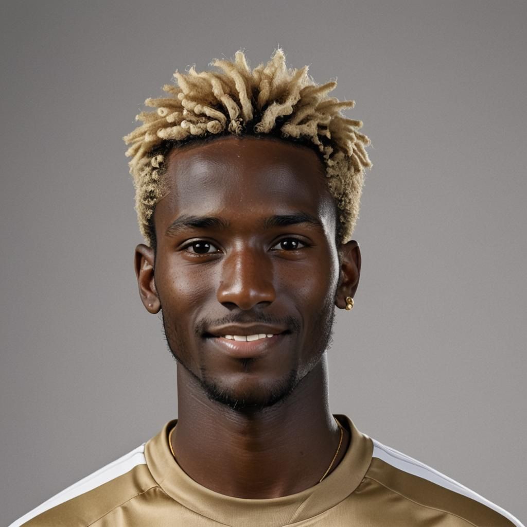 French Soccer Player Portrait in Studio Lighting
