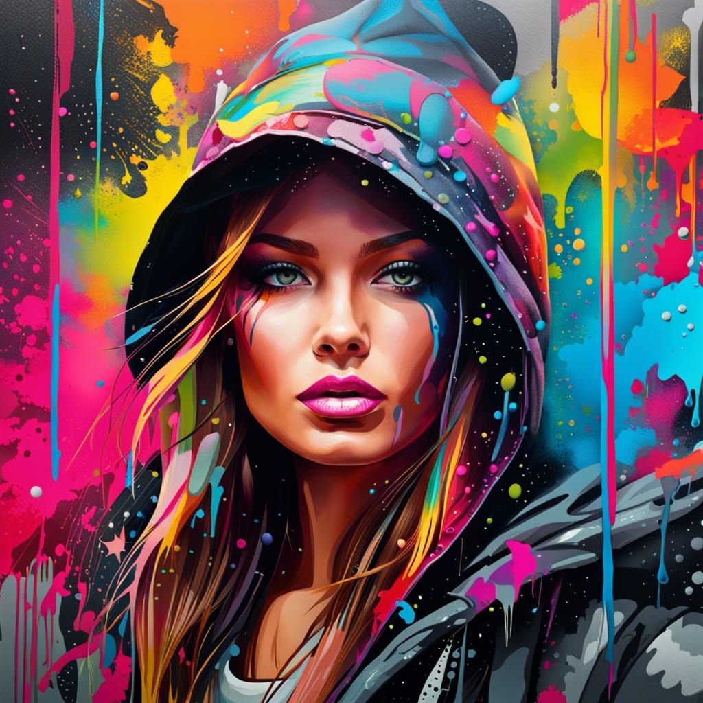 Colorful Fashion Model Portrait