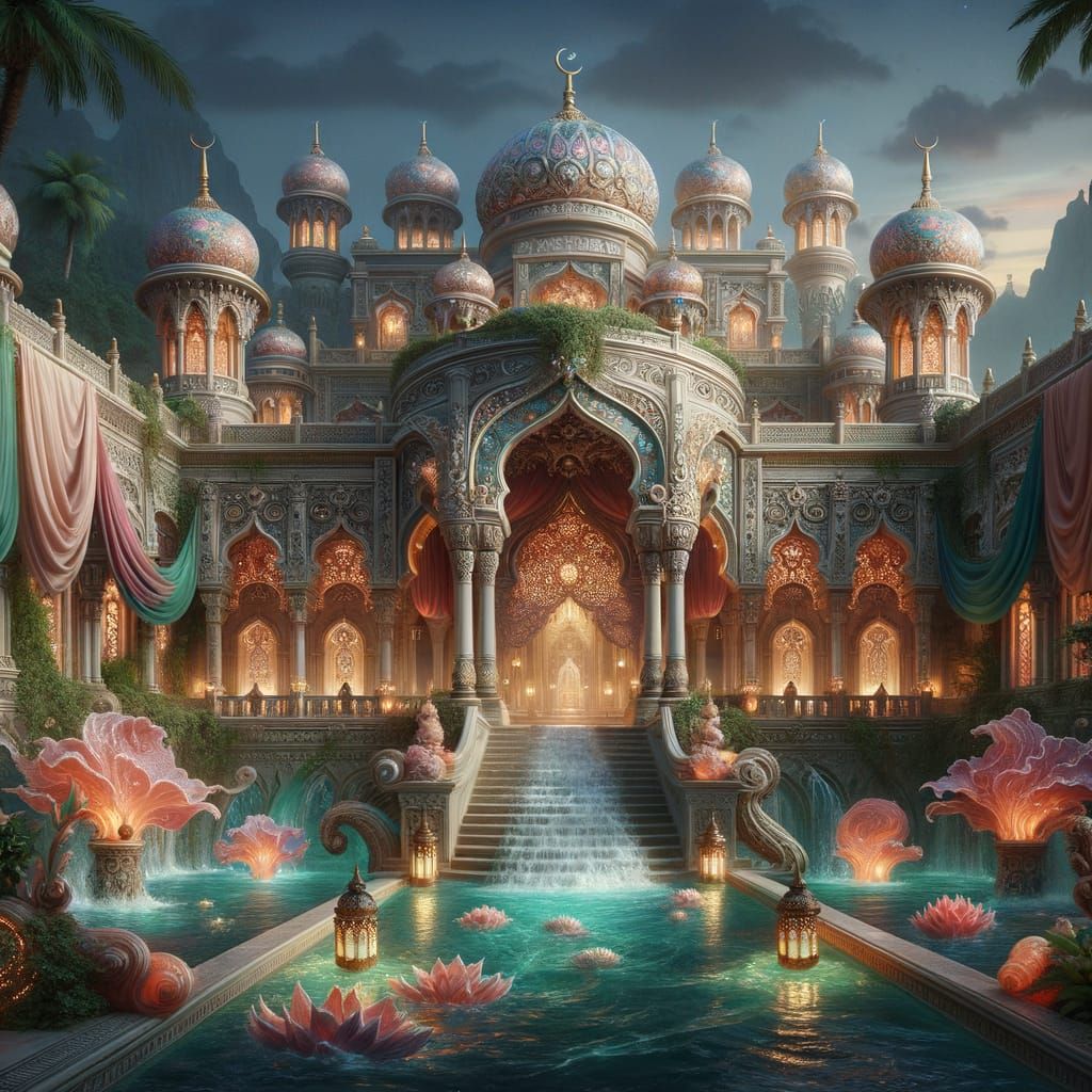 Lavish Arabian Palace in Azure Court, Inspired by Ancient Ma...
