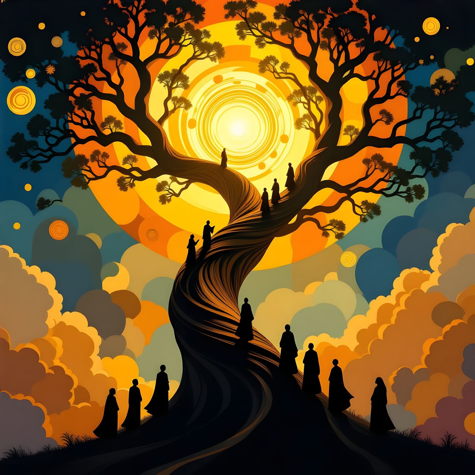 Ethereal Tree of Life: A Spiritual Ascent