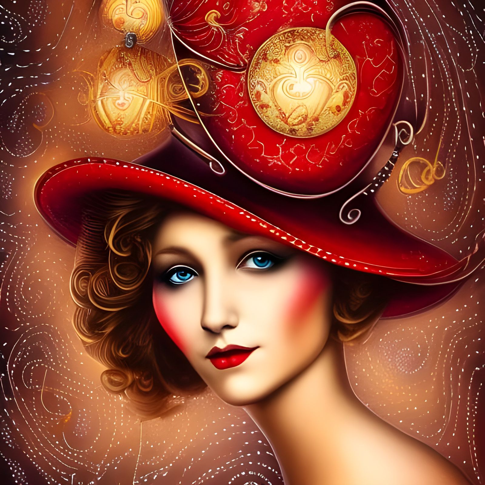 Steampunk Christmas Cinderella in Art Nouveau Style