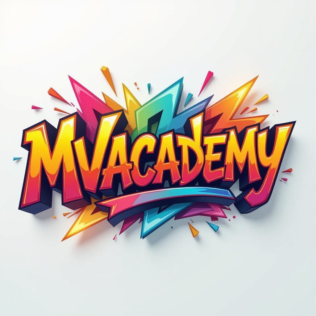 MvAcademy Graffiti Logo with 3D Effects