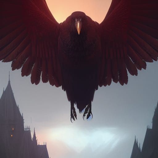 Majestic Crow: Dark Fantasy Concept Art