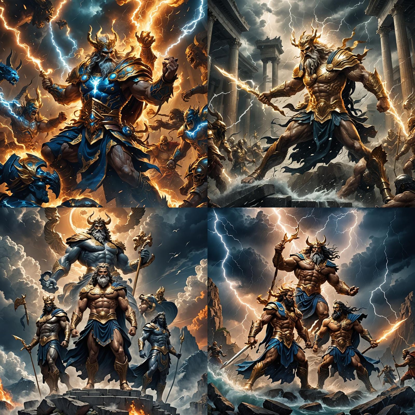 Zeus, Poseidon, and Hades: Epic Battle