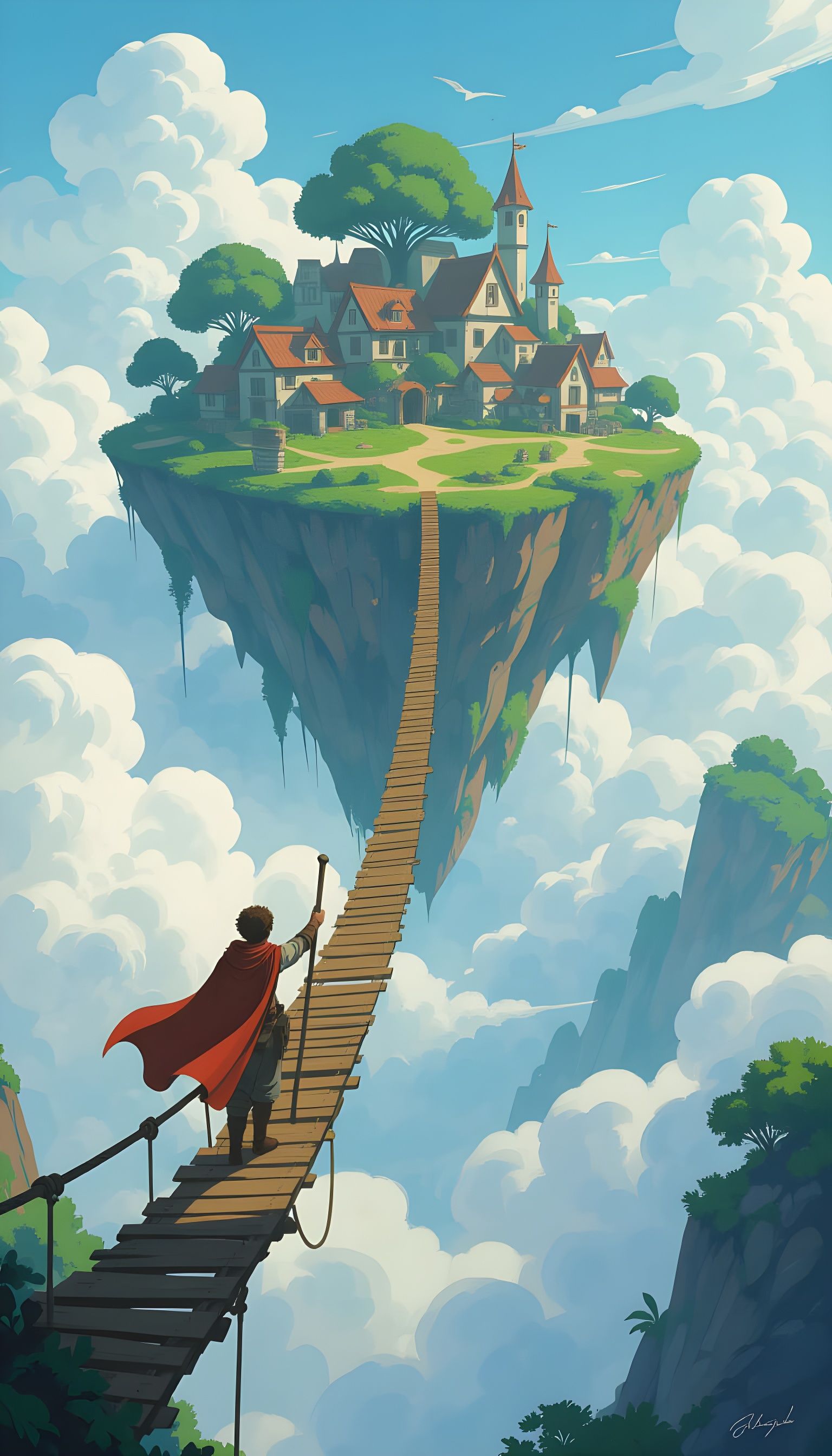 Floating Island Adventure: A Realistic Fantasy Journey