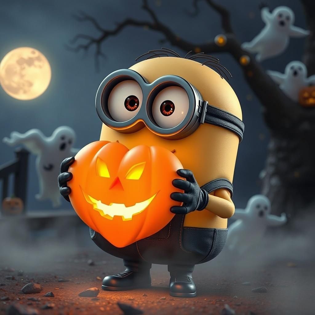 Bob the Minion's Halloween Heart, 3D Render