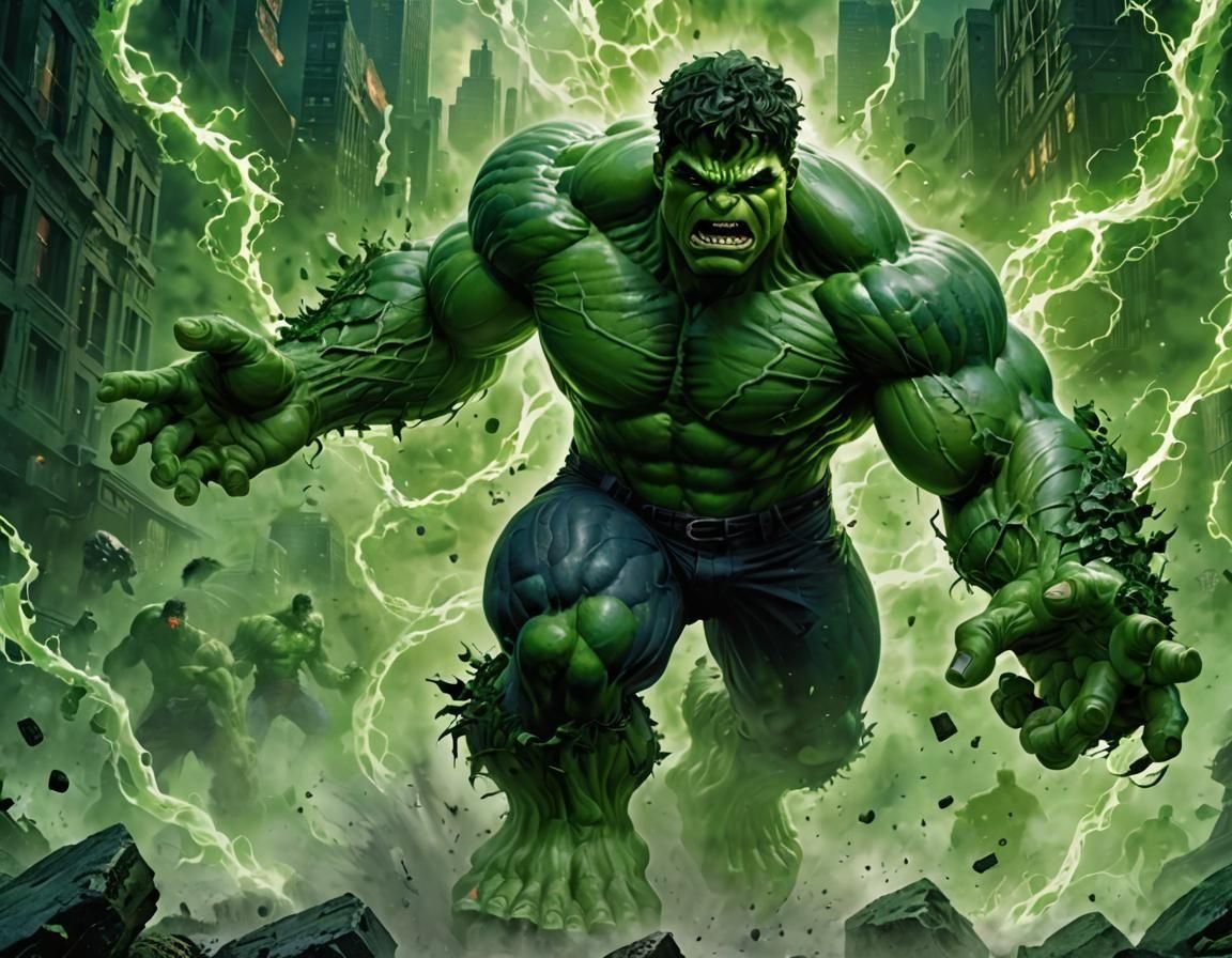 Hulk Materializes from Green Fog