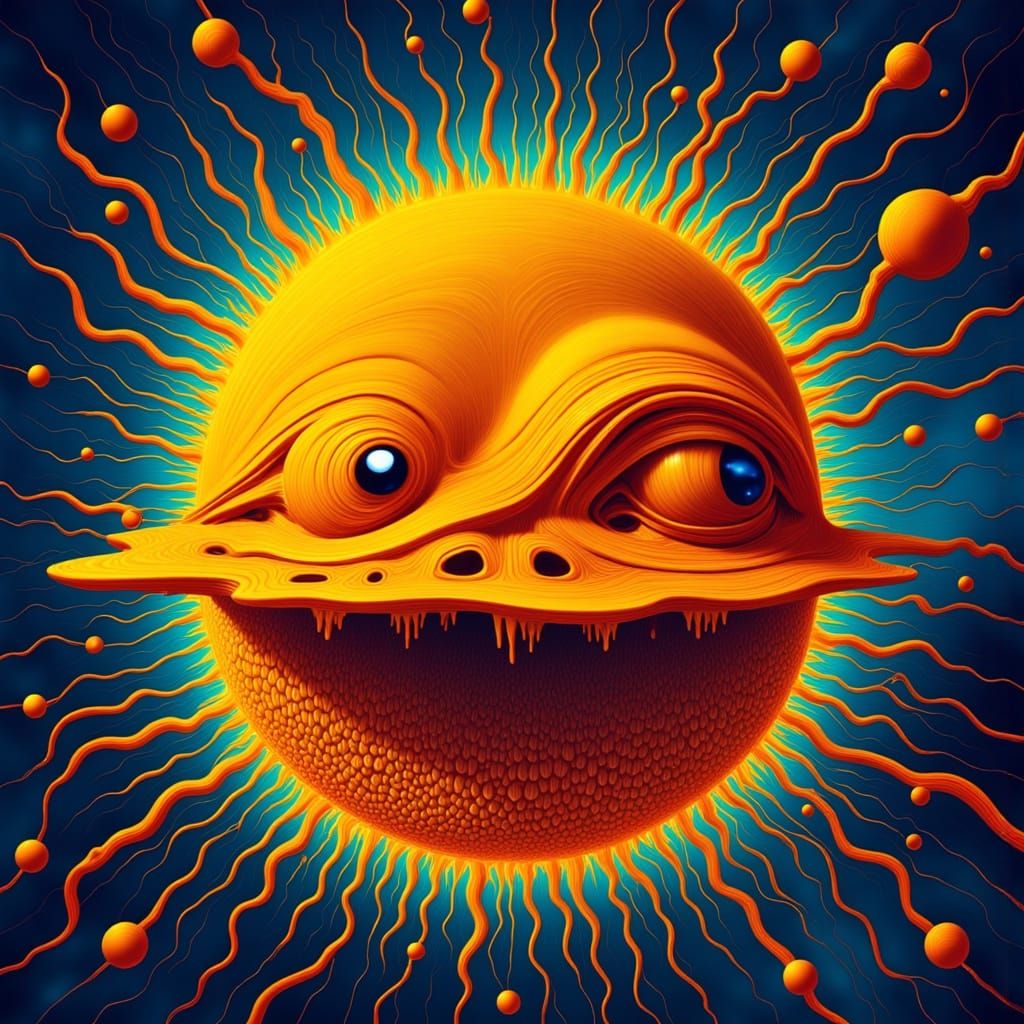 Vibrant Hyperrealistic Mandelbrot Set Scene with Whimsical S...