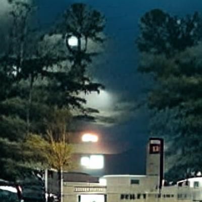 Detailed Full Moon in the Night Sky