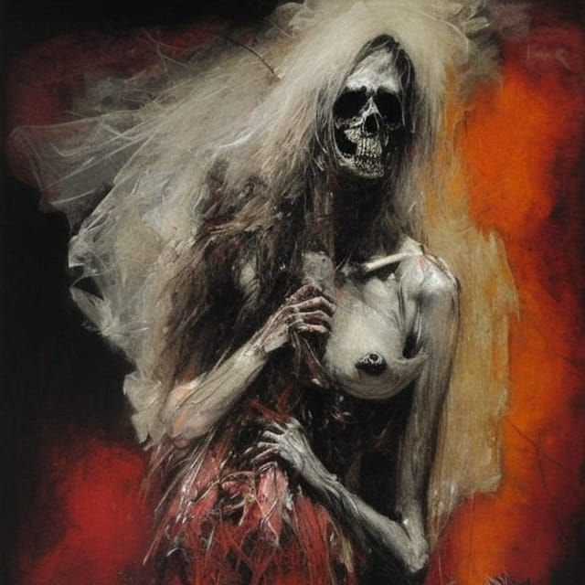 Fractal Grim Reaper in Iridescent Colors