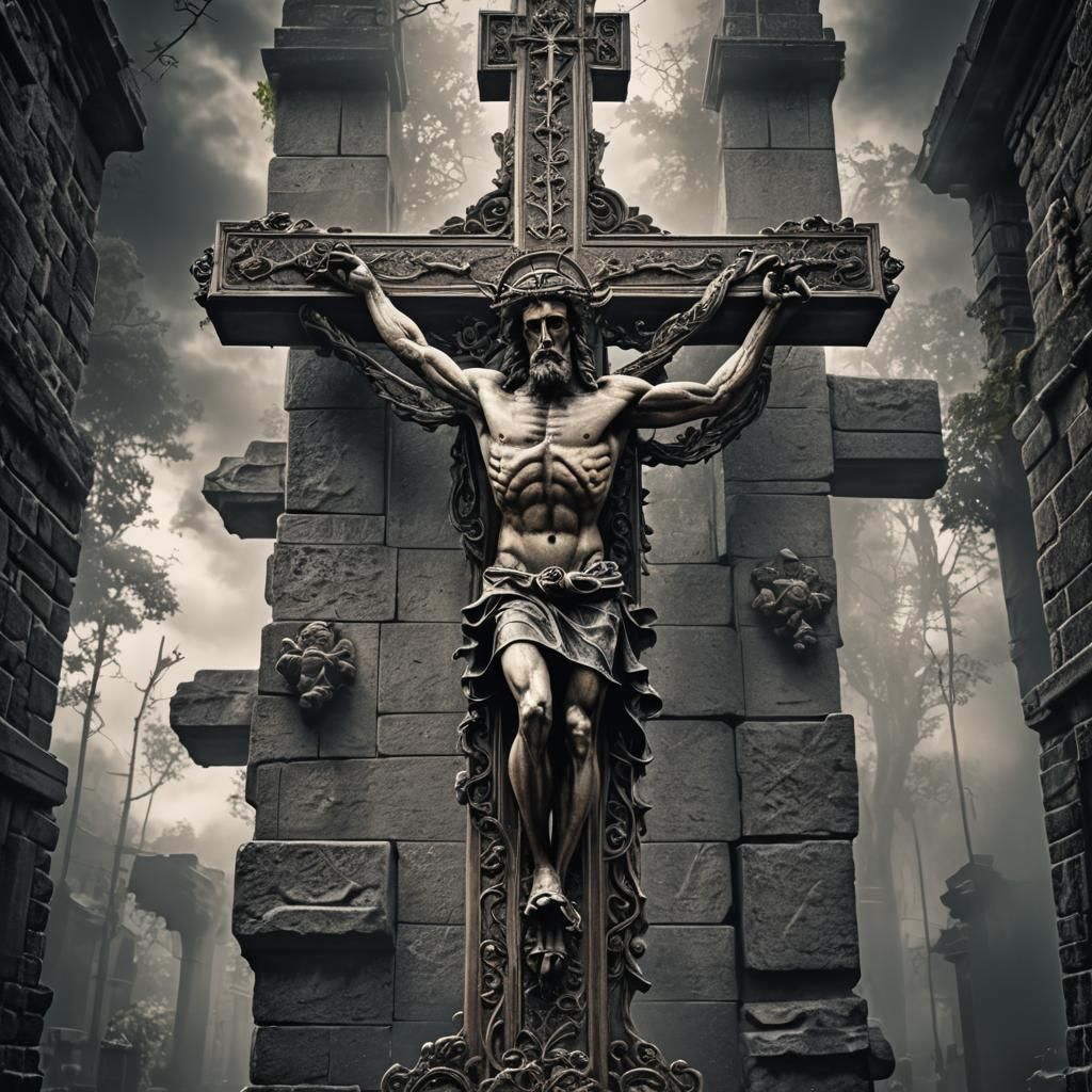 Hyperrealistic Cross with Intricate Details