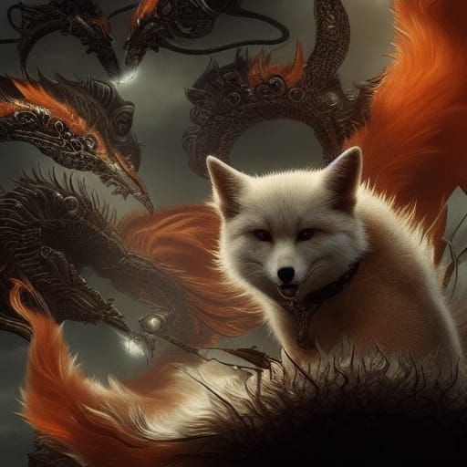 1000 Year Old Kitsune Gets 9th Tail and Becomes White Tenkō