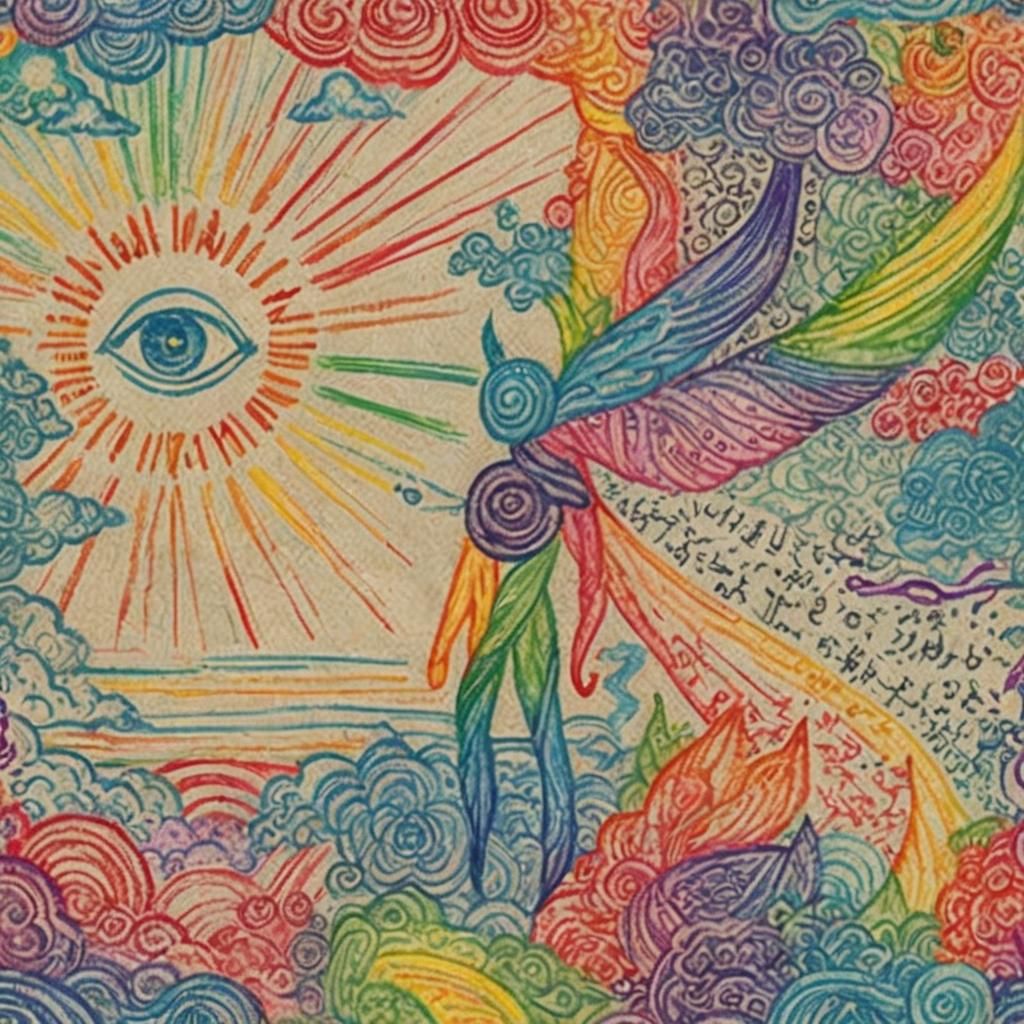 Rainbow Calligraphy: Fate Written in Color