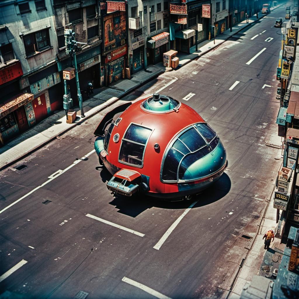 Machinepunk Monster in Cyberpunk City: 90s Photography