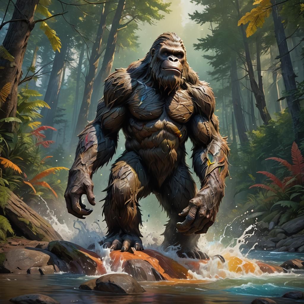 Hyperrealistic Big Foot Concept Art