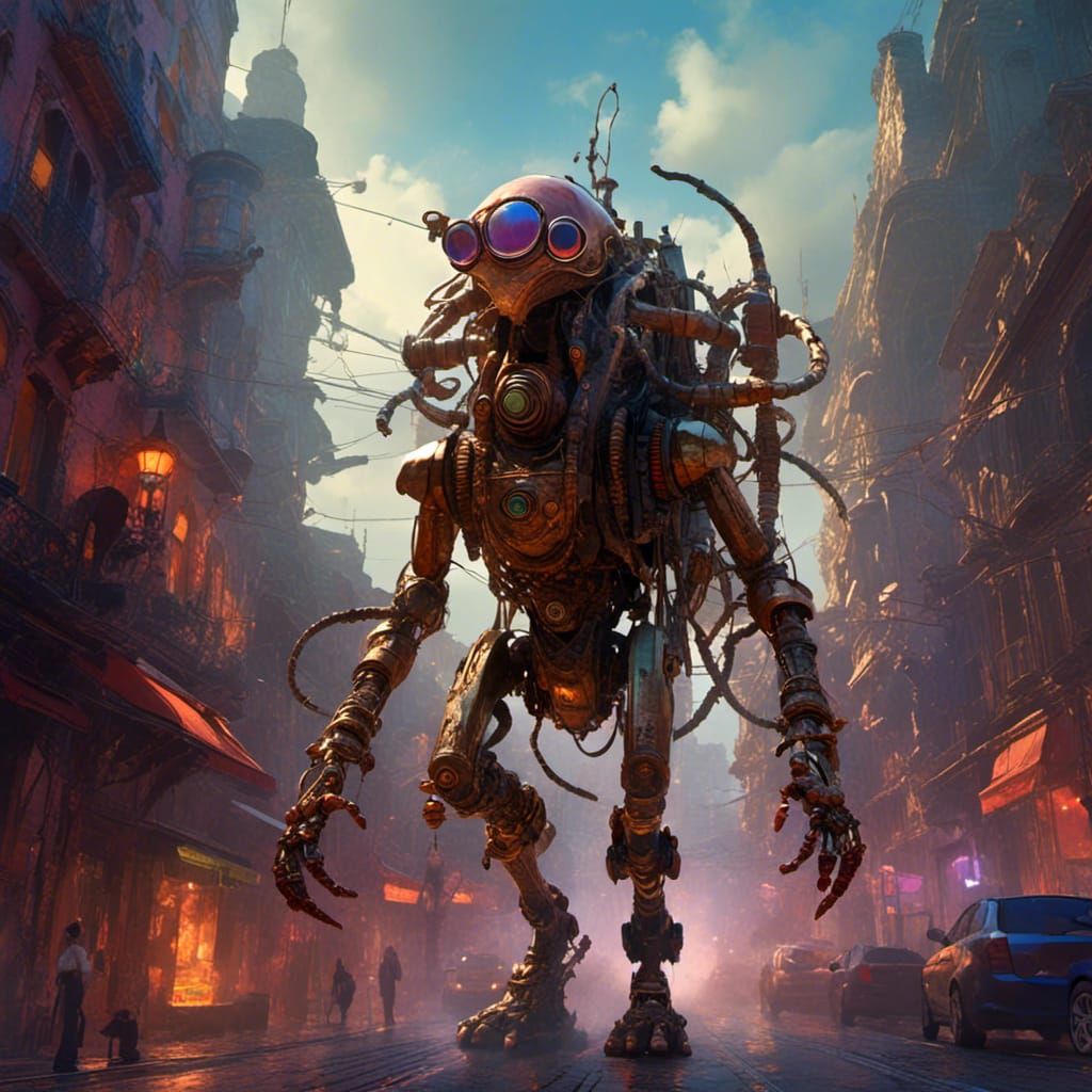 City cyborg patrol unit