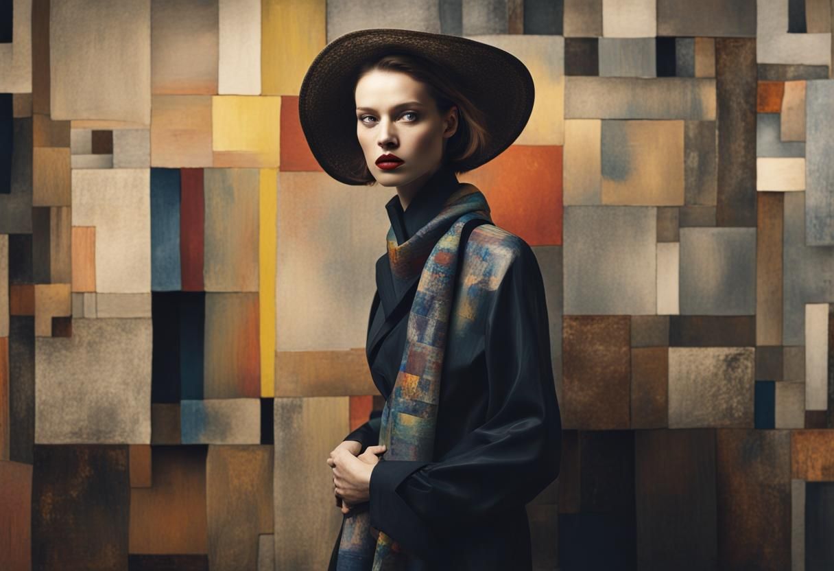 Textile Patchwork Fashion Model