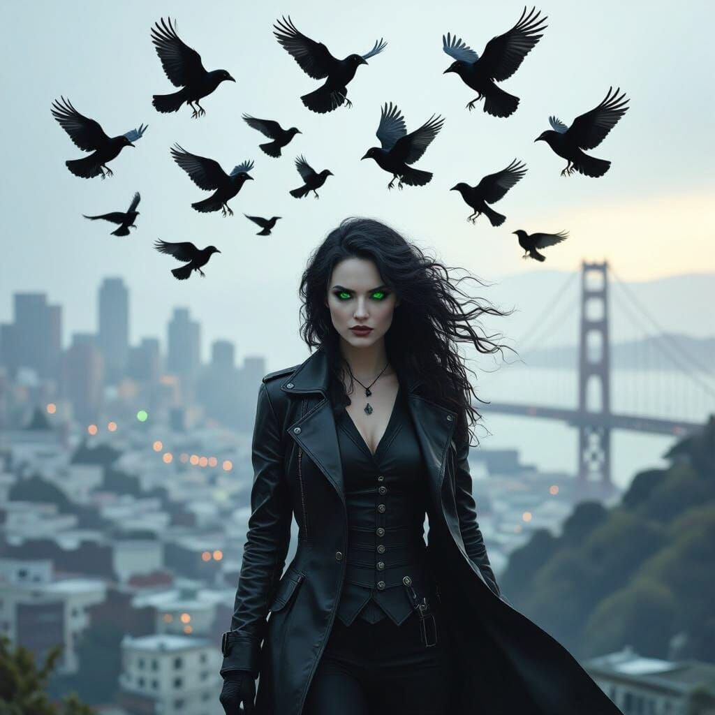 Scientist-Witch Transforms into Ravens in Dramatic Gothic Sc...