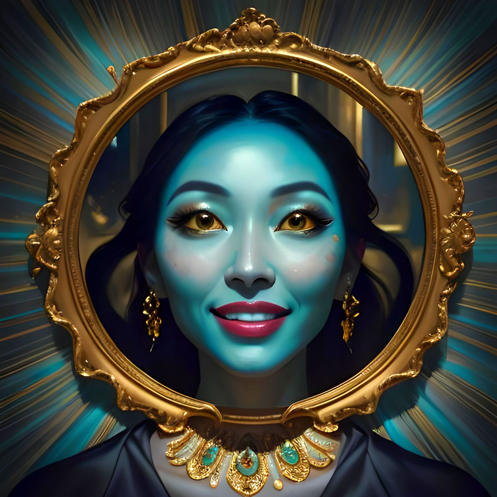 Visualizing Self-Reference with AI: A Laughing Matter