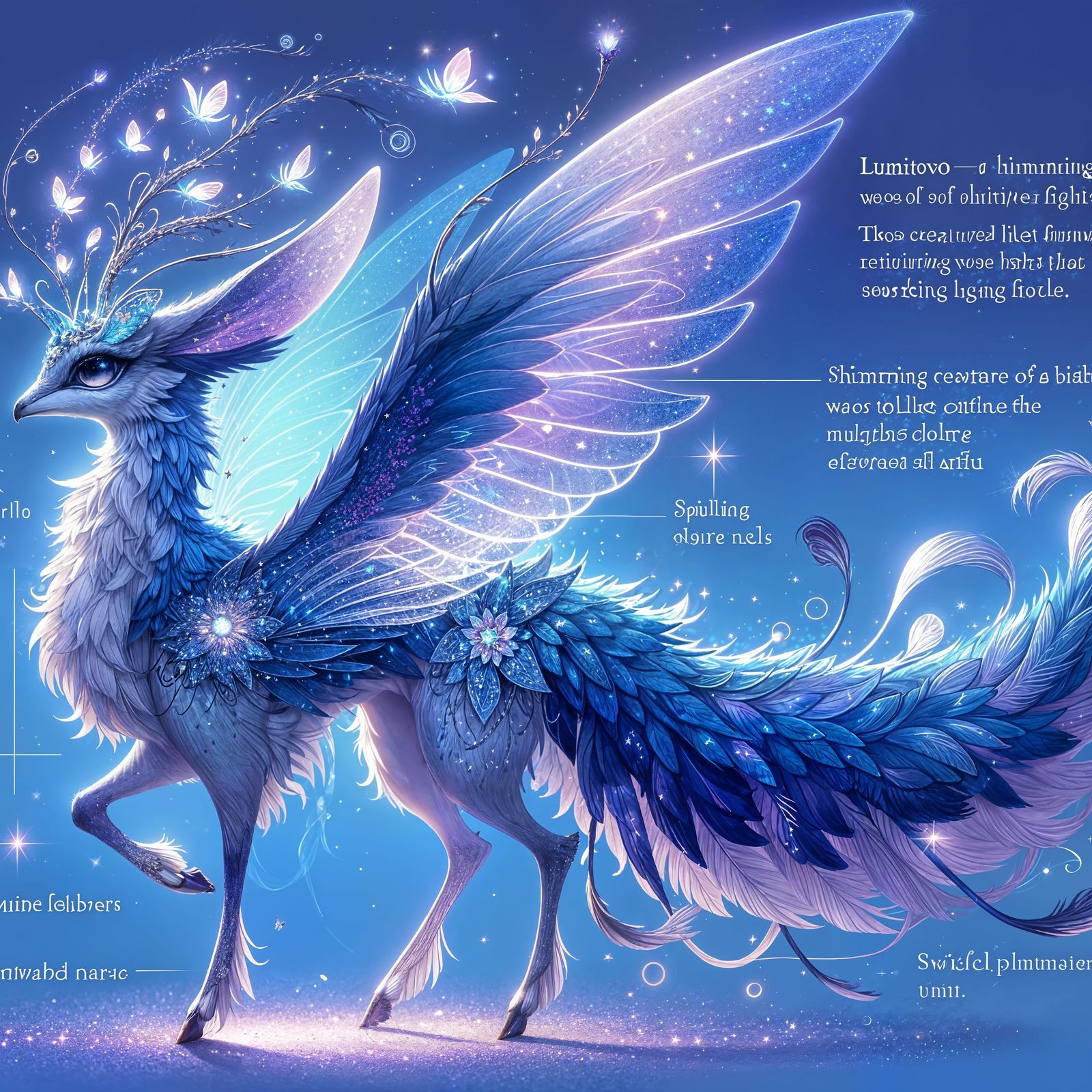 Magical Lumivol Creature in Enchanted Forest