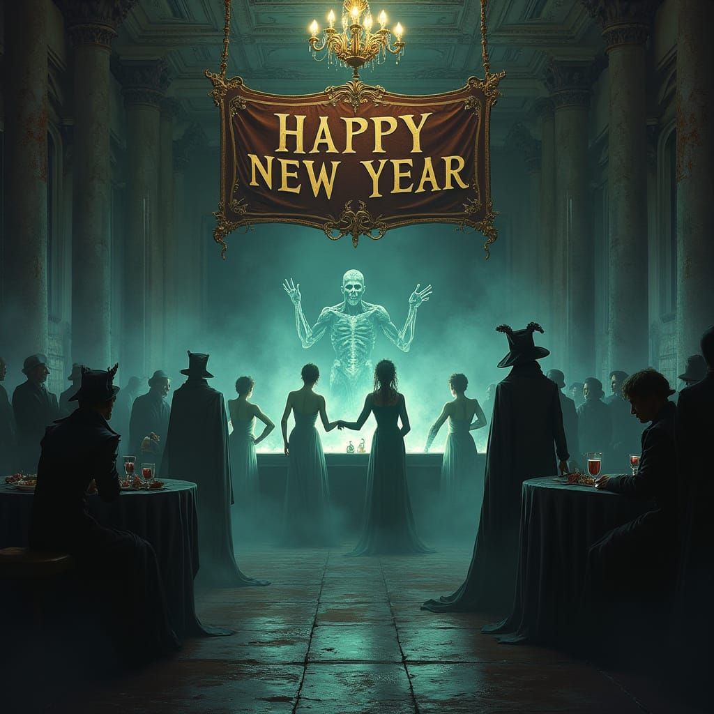 Dark Fantasy New Year's Eve in Eerie Ballroom
