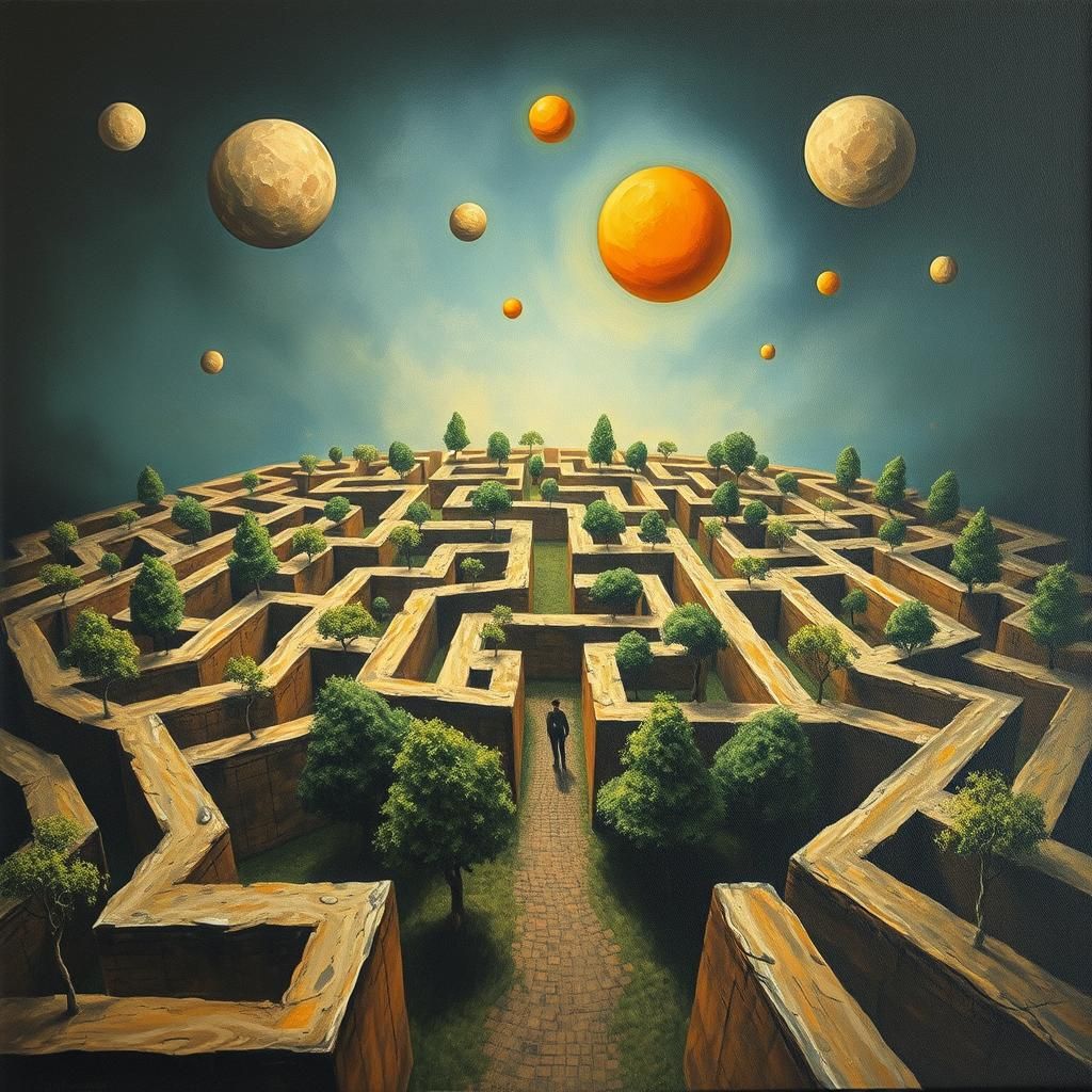 Surreal Miniature Maze Inspired by Salvador Dali