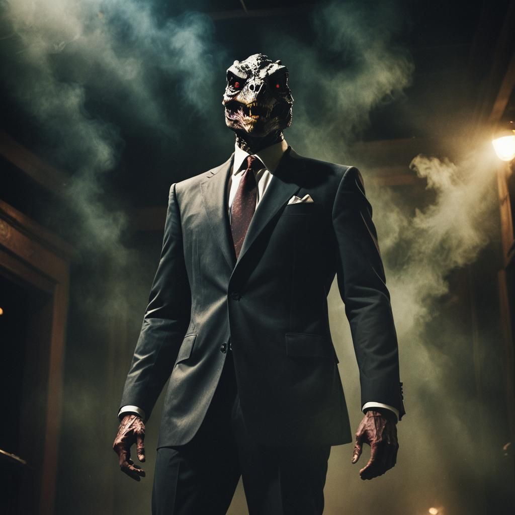 Demon dressed up in a suit