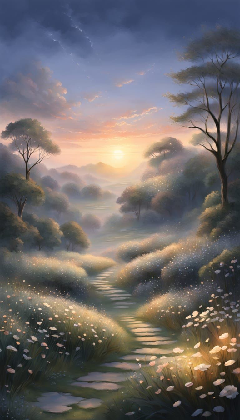 Ethereal Scene of Delicate Light and Grace