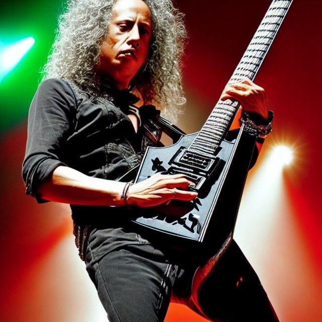 Guitarist's Hyperdetailed Solo at Live Concert