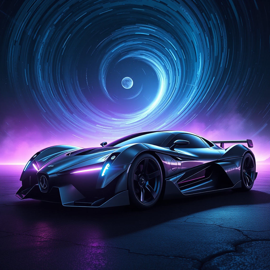 Futuristic La Voiture Noire in Metallic Glory