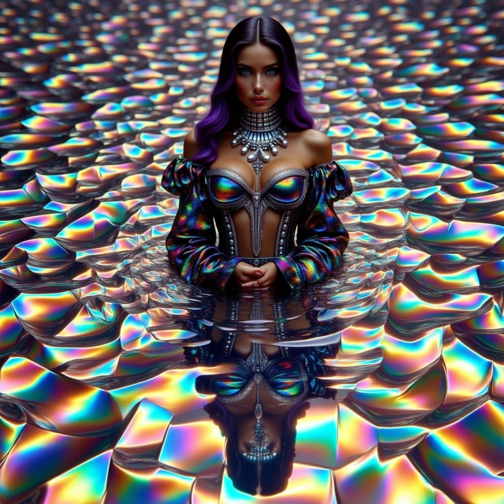 Iridescent Beauty Emerges in Checkerboard Splendor