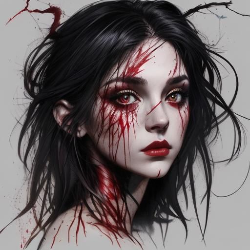 Amren of Night Court: Dark Fantasy Portrait