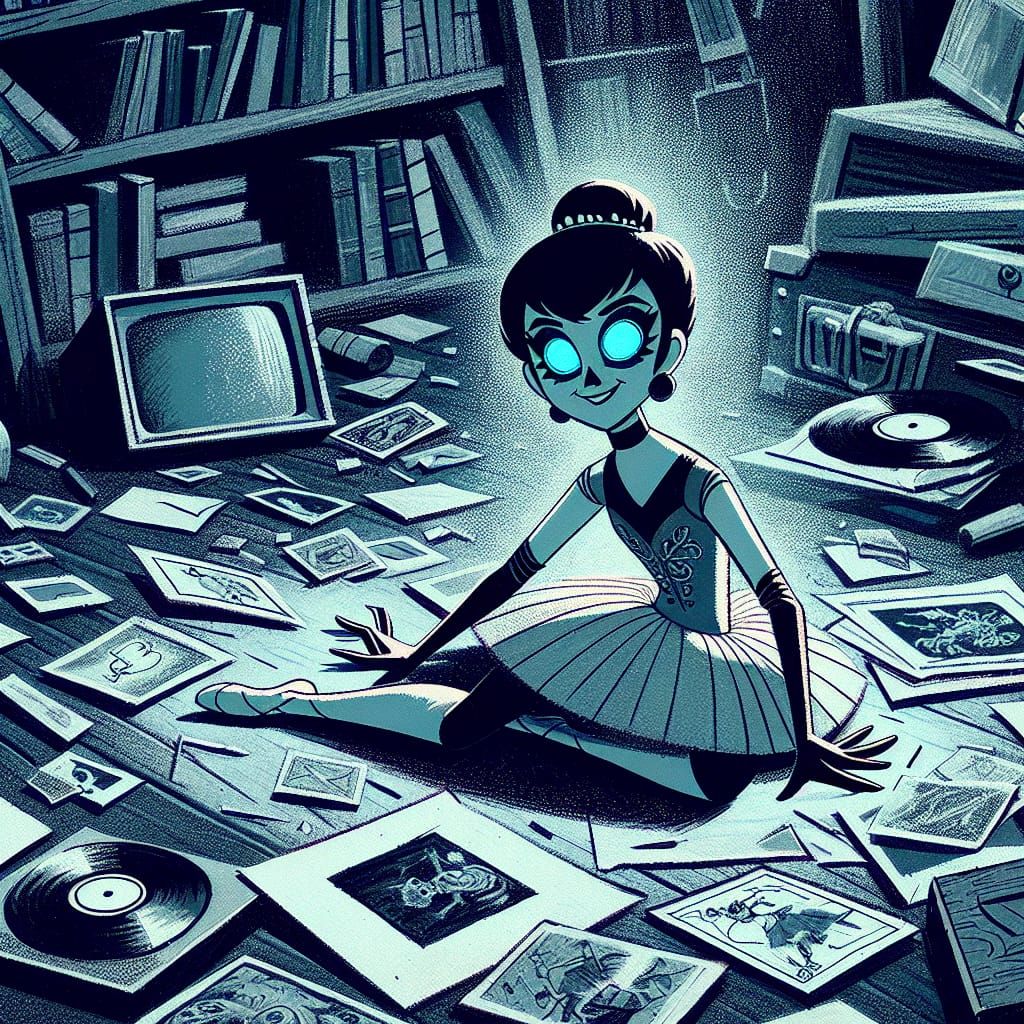 Eerie Three-Eyed Princess in Animated Cartoon Style