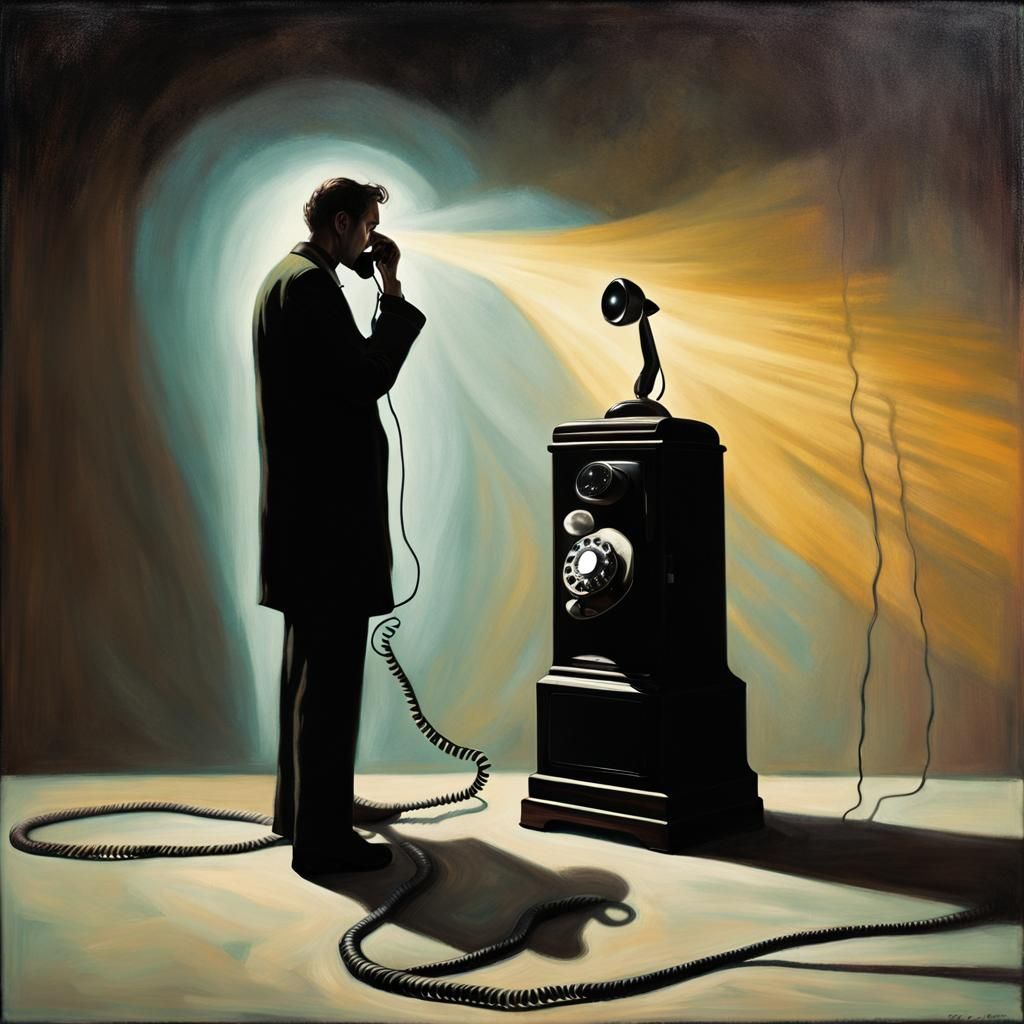 Ethereal Connection: Surreal Figure Reaching for Light