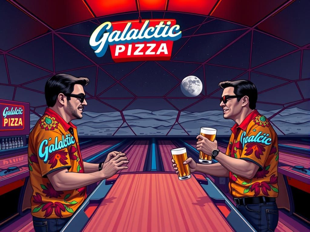 Retro Futuristic Bowling Under the Lunar Dome