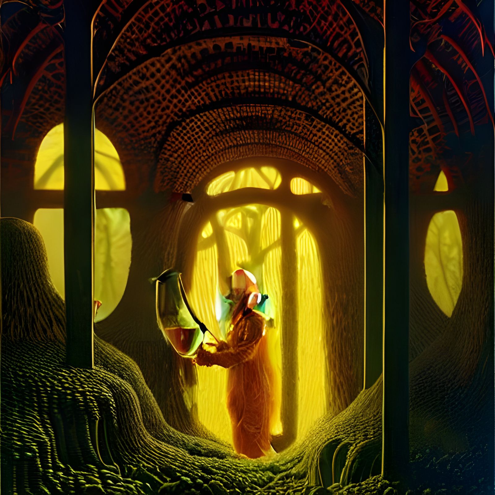 Powerful Being in Seedy Pub, Comic Art